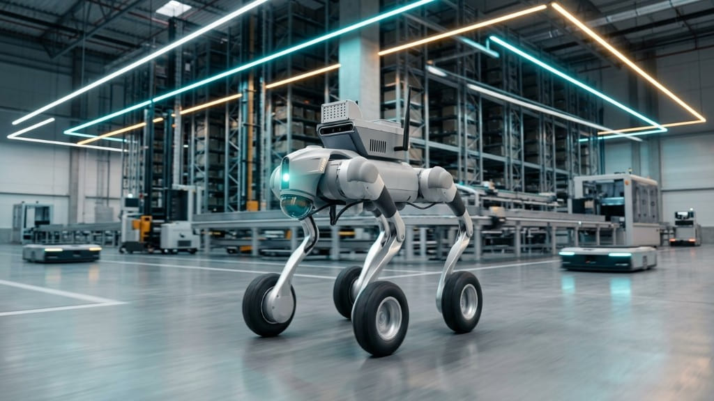 G-BOT endüstriyel depo ve üretim sahasında otonom devriye